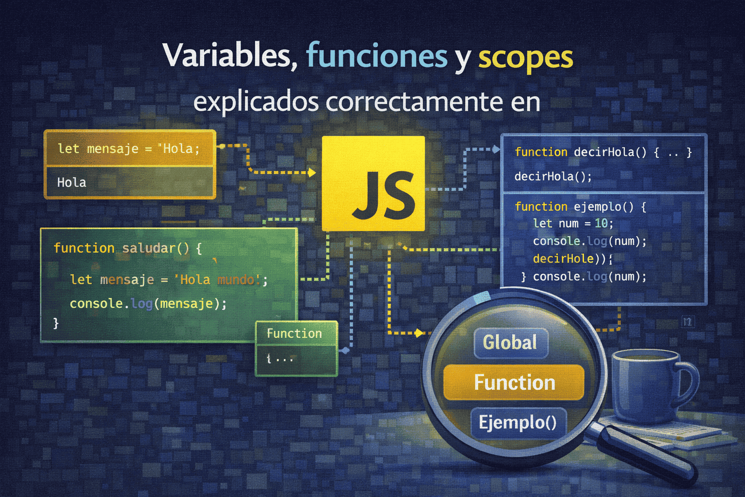 Variables, funciones y scope en JavaScript explicados correctamente